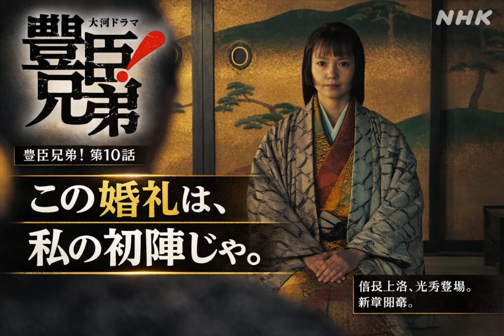 豊臣兄弟 第10話 この婚礼は私の初陣じゃ 信長上洛 光秀登場 サムネイル