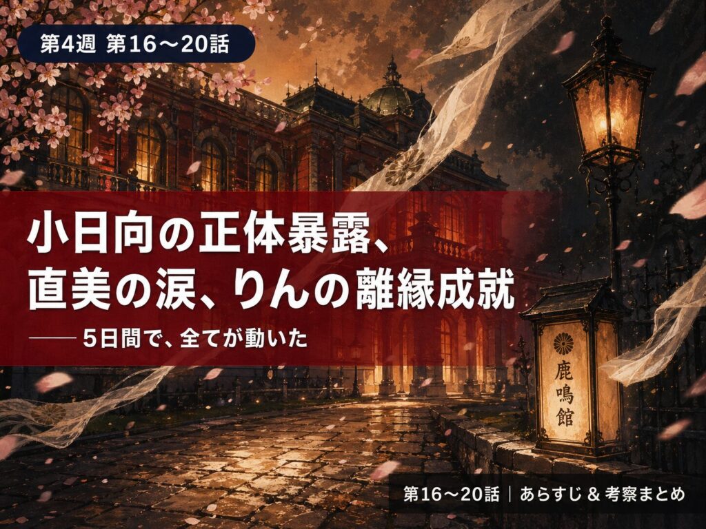 朝ドラ「風、薫る」第4週あらすじまとめ（第16〜20話）小日向の正体暴露と直美の告白シーン