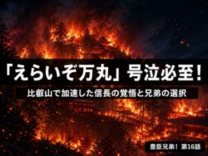 豊臣兄弟！第16話「覚悟の比叡山」サムネイル｜万丸の号泣シーンと比叡山焼き討ちを考察