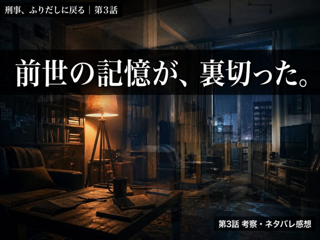 刑事ふりだしに戻る第3話サムネイル｜前世と違う真犯人の衝撃と密室殺人の新事実