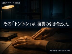 田鎖ブラザーズ第6話 秦野小夜子のトントンと復讐教唆を示すサムネイル画像