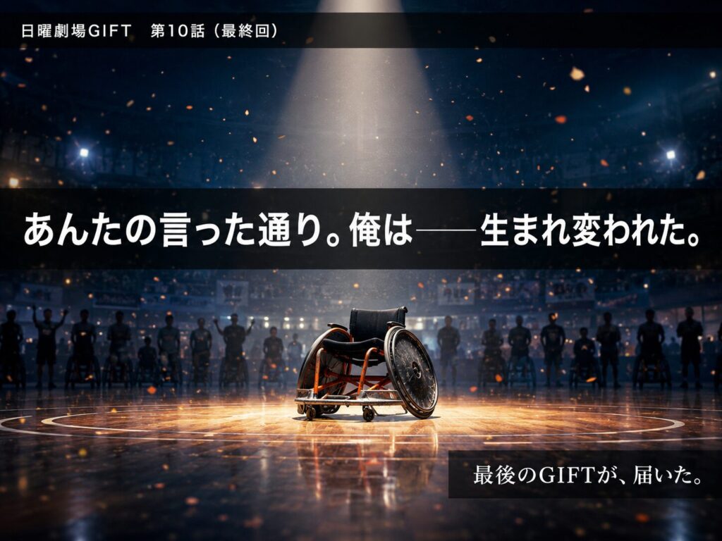 日曜劇場GIFT最終回サムネイル｜コートに残る空席と最後のギフト