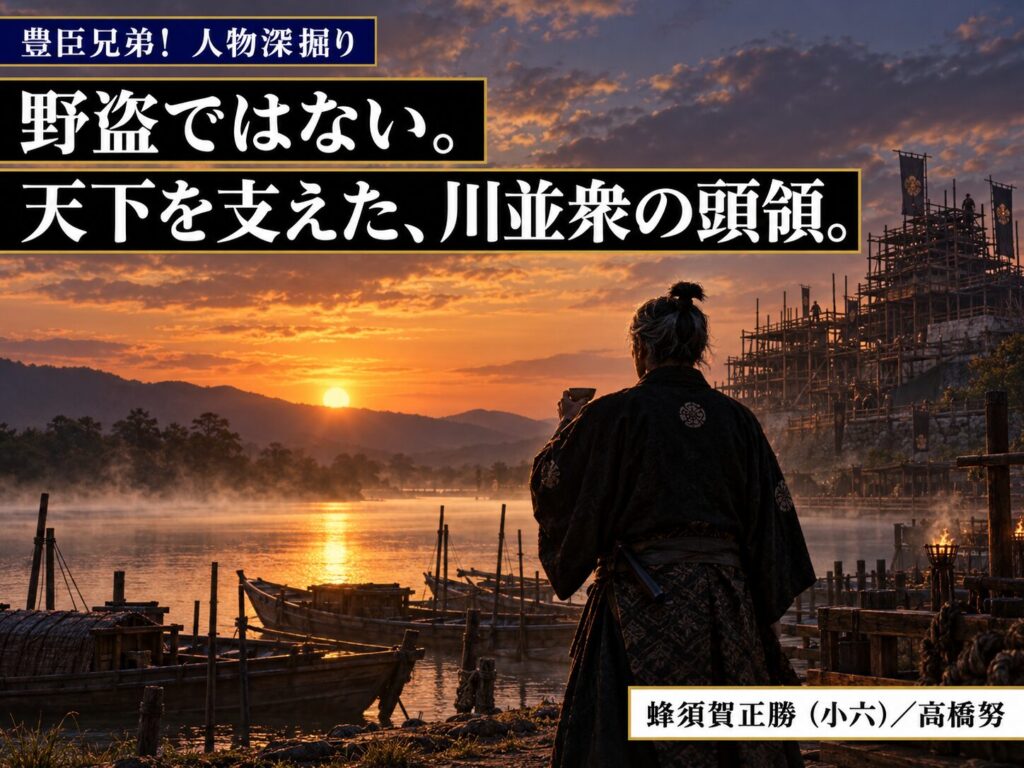 豊臣兄弟！人物深掘りサムネイル｜蜂須賀正勝（高橋努）小六の生涯・墨俣一夜城と史実の最期・徳島藩のその後