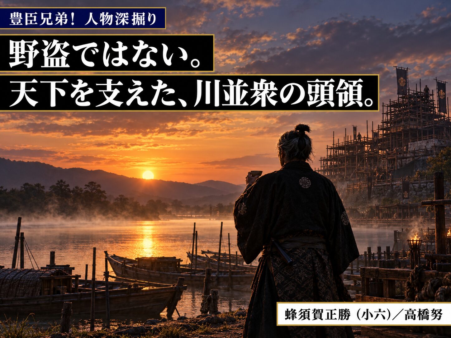 豊臣兄弟！人物深掘りサムネイル｜蜂須賀正勝（高橋努）小六の生涯・墨俣一夜城と史実の最期・徳島藩のその後