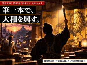 豊臣兄弟！第38話サムネイル｜間宮祥太朗・才蔵の筆と狩野永徳、遂に豊臣誕生