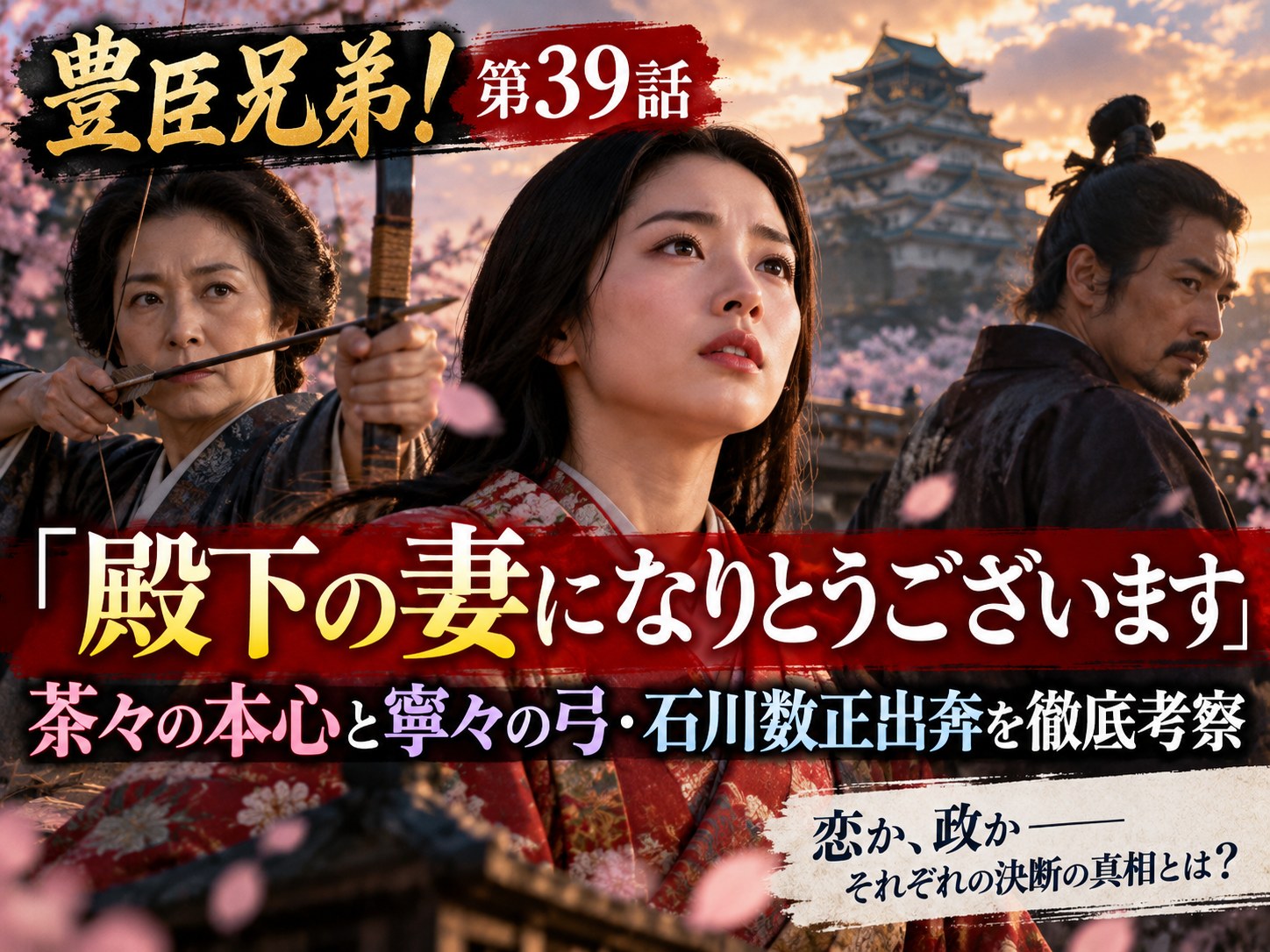 豊臣兄弟！第39話サムネイル｜茶々と寧々の弓矢対決「殿下の妻になりとうございます」と石川数正出奔